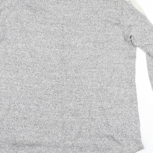 COIN 1804 Womens Grey  Knit Pullover Jumper Size L