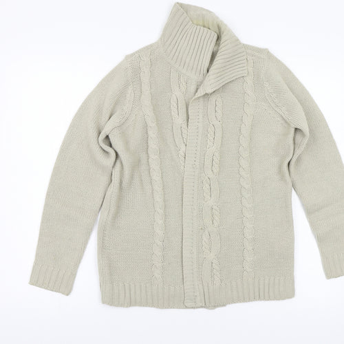 BM Womens Beige  Knit Cardigan Jumper Size S
