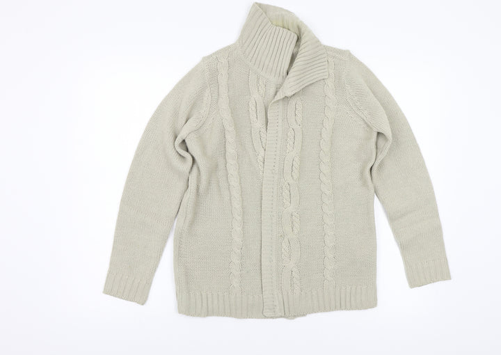 BM Womens Beige  Knit Cardigan Jumper Size S