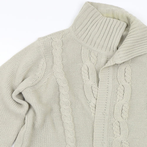 BM Womens Beige  Knit Cardigan Jumper Size S