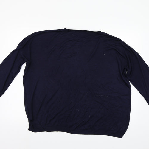 M&S Womens Blue   Pullover Jumper Size XL