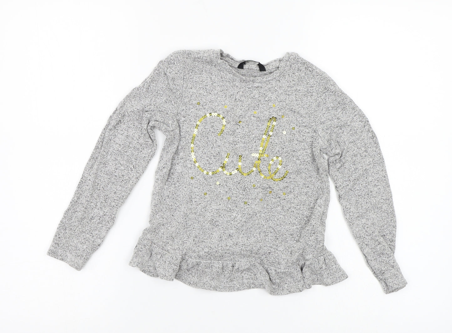 George Girls Green   Henley Sweatshirt Size 5 Years  - cute