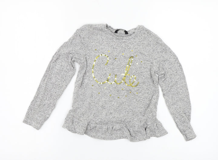 George Girls Green   Henley Sweatshirt Size 5 Years  - cute