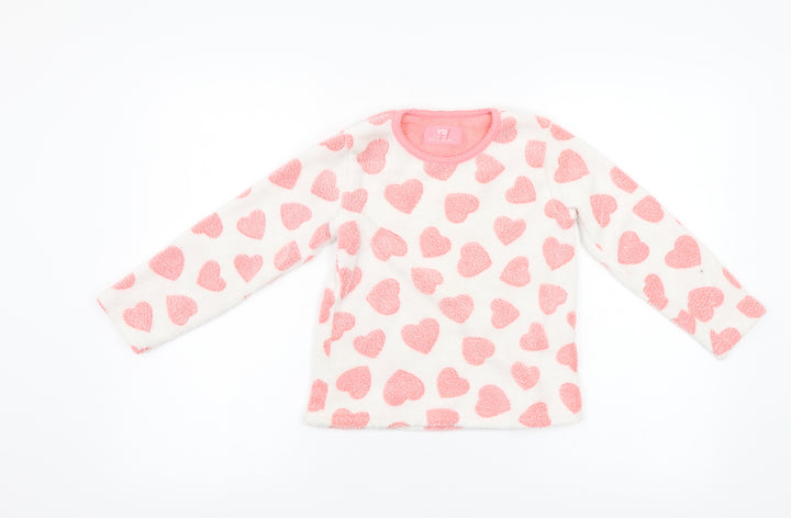 YD Girls Pink Geometric Pullover Sweatshirt Size 7-8 Years