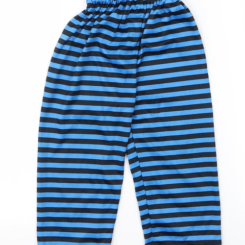 George Boys Blue Striped  Jogger Trousers Size 2 Years