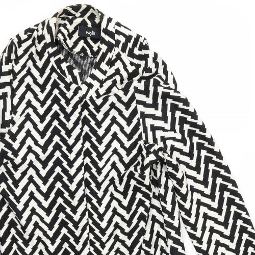 Wallis Womens Black Striped  Jacket  Size S