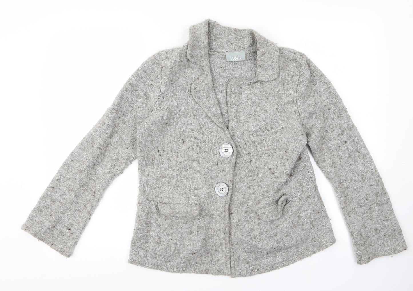 Wallis Womens Grey   Cardigan Jumper Size 12  - 1