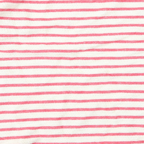 m&s Womens Red Striped  Basic T-Shirt Size 2