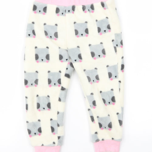 Mini Club Girls White    Lounge Pants Size 2 Years  - bear