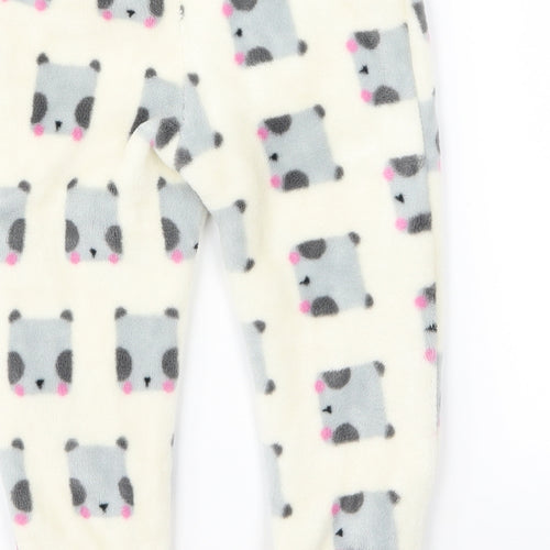 Mini Club Girls White    Lounge Pants Size 2 Years  - bear
