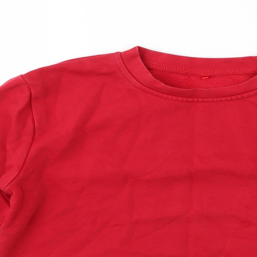 geirge Boys Red  Fish Net Pullover Jumper Size 9 Years