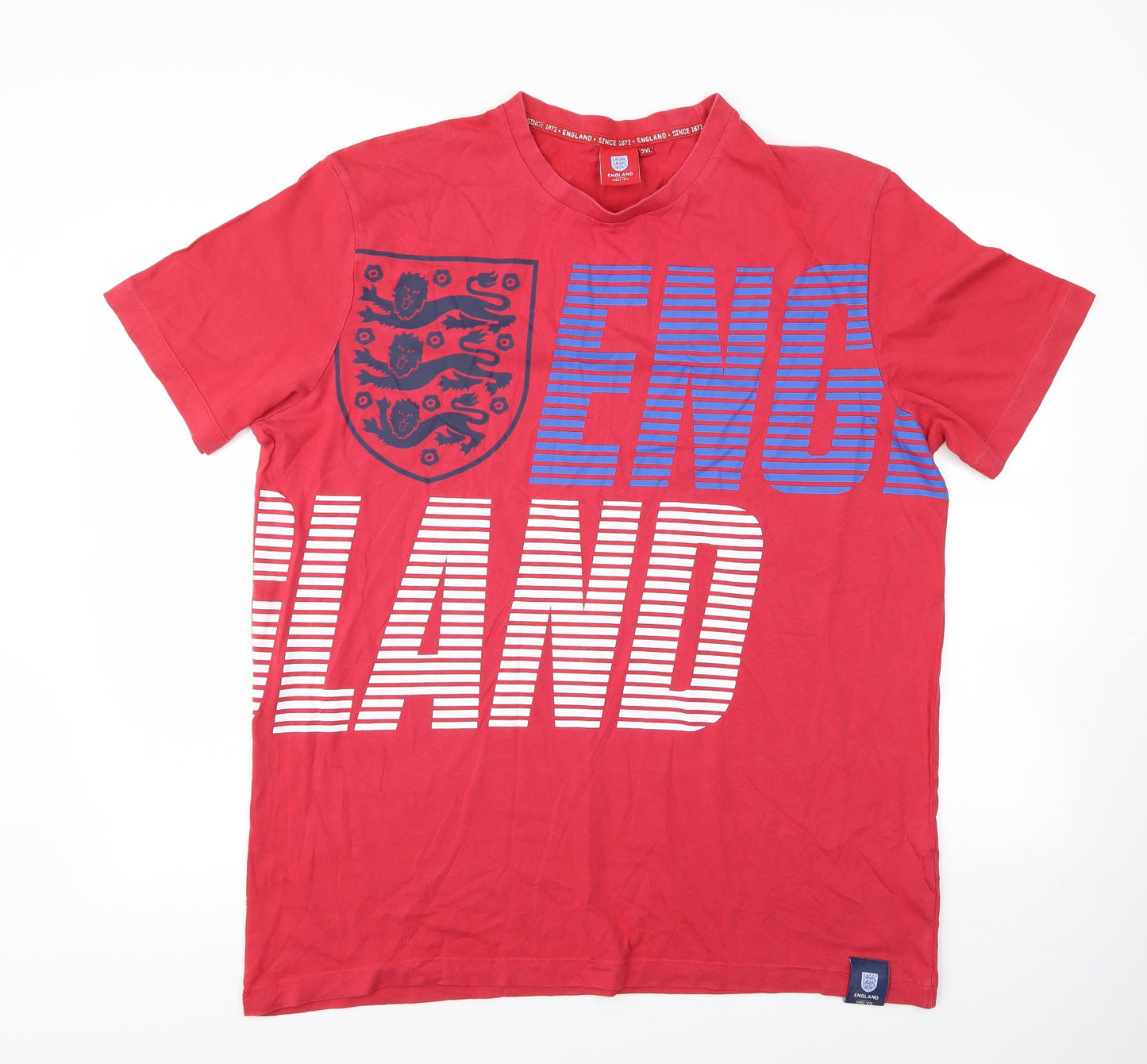 England Mens Red    T-Shirt Size 2XL  - enbland