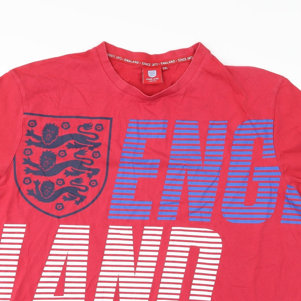 England Mens Red    T-Shirt Size 2XL  - enbland