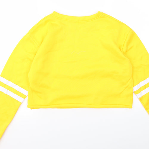 Preworn Womens Yellow   Cropped T-Shirt Size S