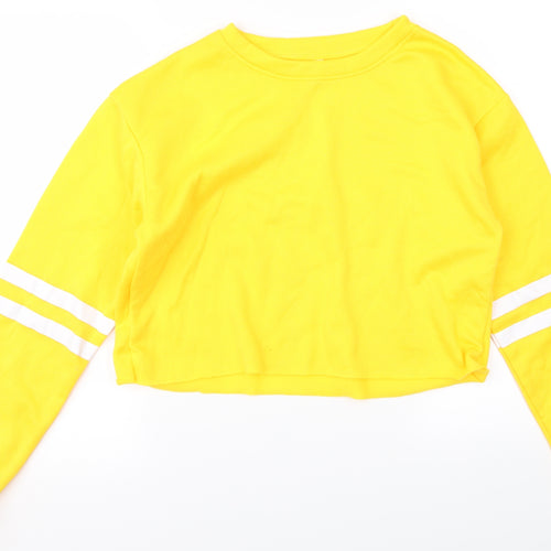 Preworn Womens Yellow   Cropped T-Shirt Size S