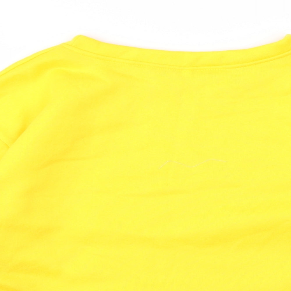 Preworn Womens Yellow   Cropped T-Shirt Size S