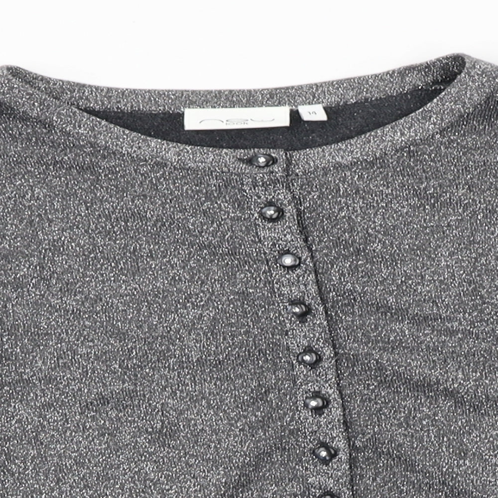 New Look Womens Silver   Cardigan Jumper Size 14