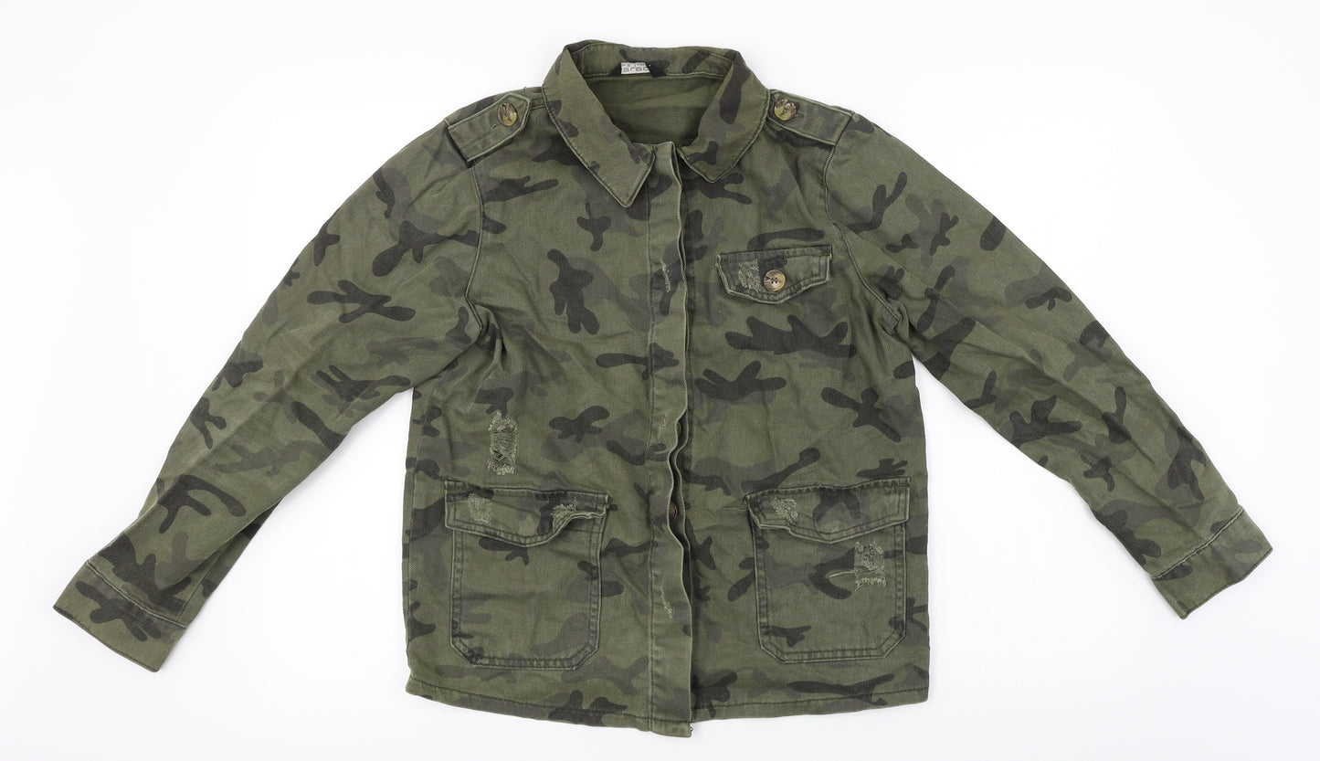 Select Womens Green Camouflage  Jacket  Size 6