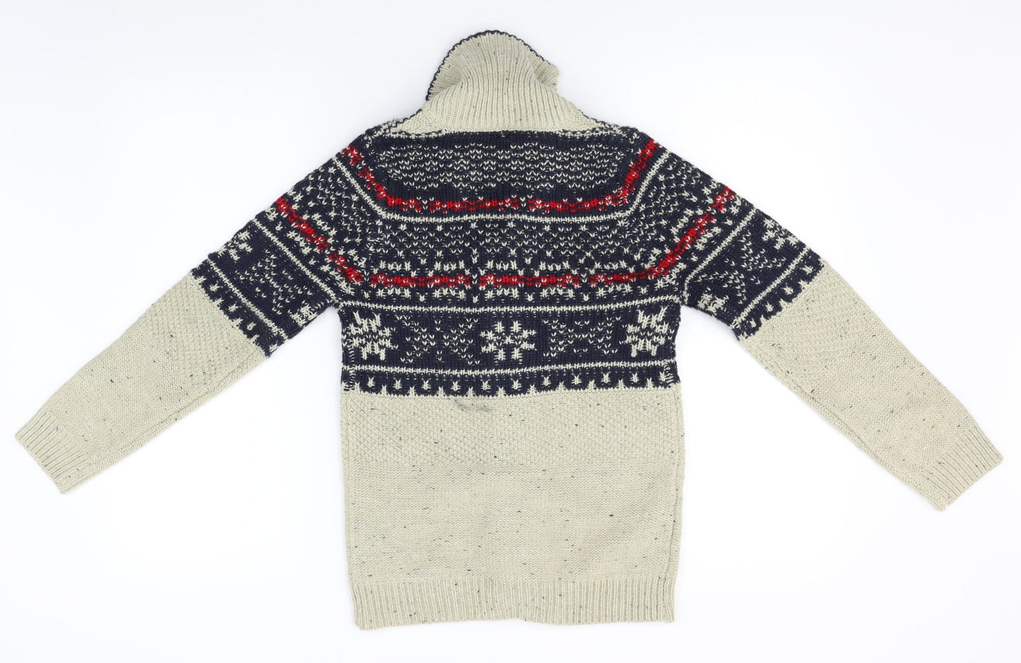 TU Boys Beige  Knit Cardigan Jumper Size 10 Years