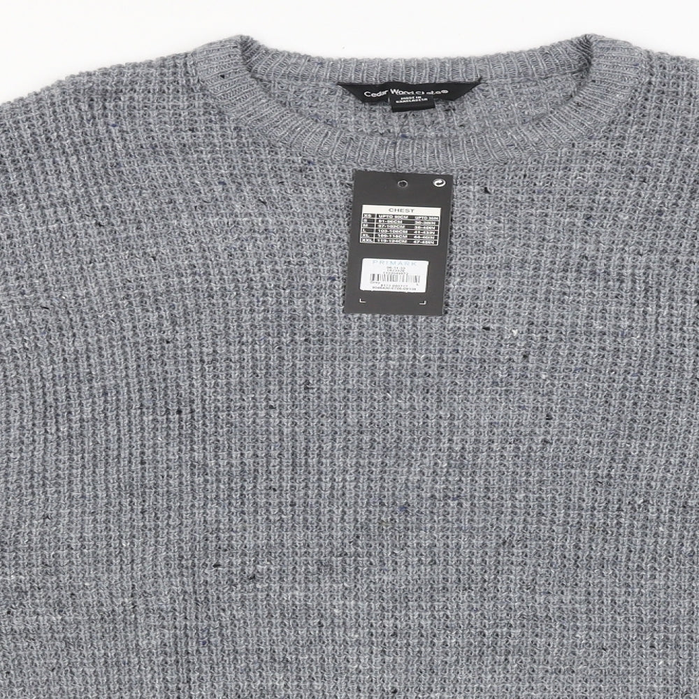 Cedar Wood State Mens Grey   Pullover Jumper Size L