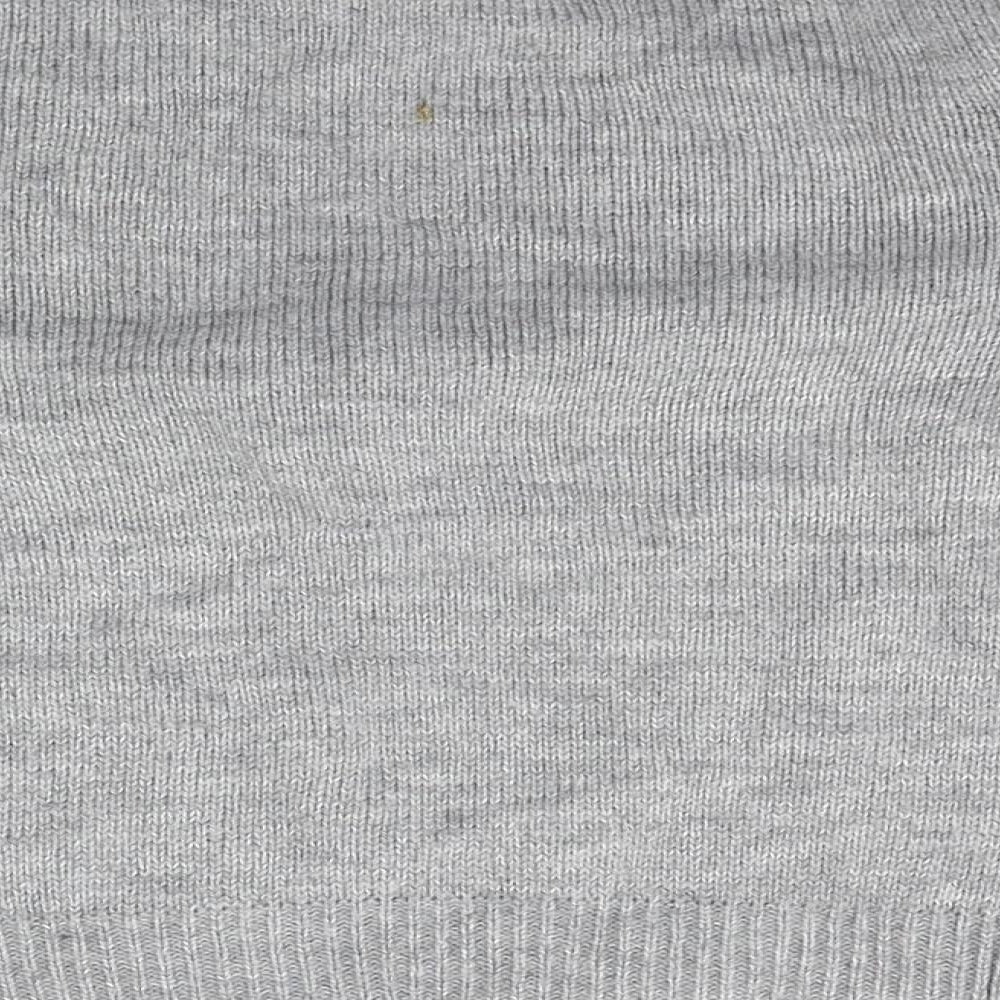 Crafted Boys Grey   Pullover Jumper Size 7-8 Years  - Christmas Jumper, pom pom
