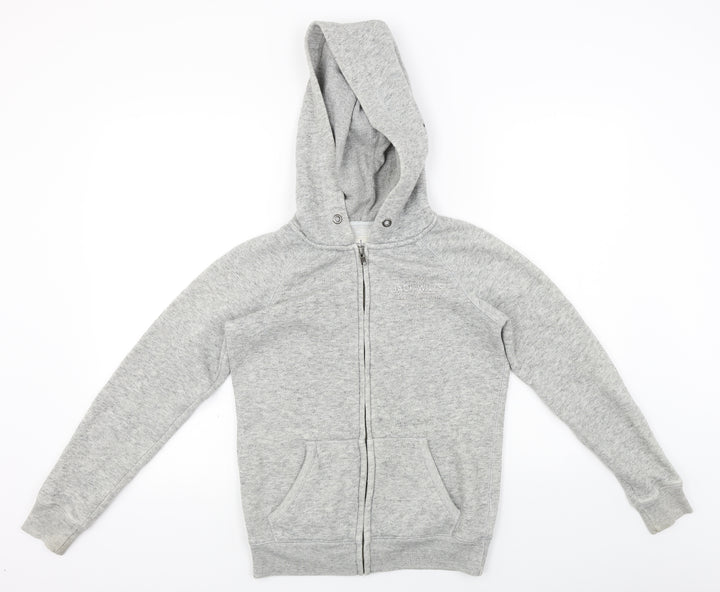Jack Wills Womens Grey Full Zip Hoodie Size 6