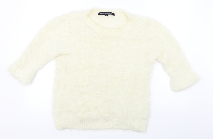 French Connection Womens Ivory   Pullover Jumper Size L