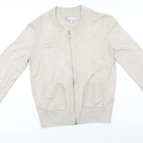 Red Herring Womens Grey   Full Zip Jumper Size 10
