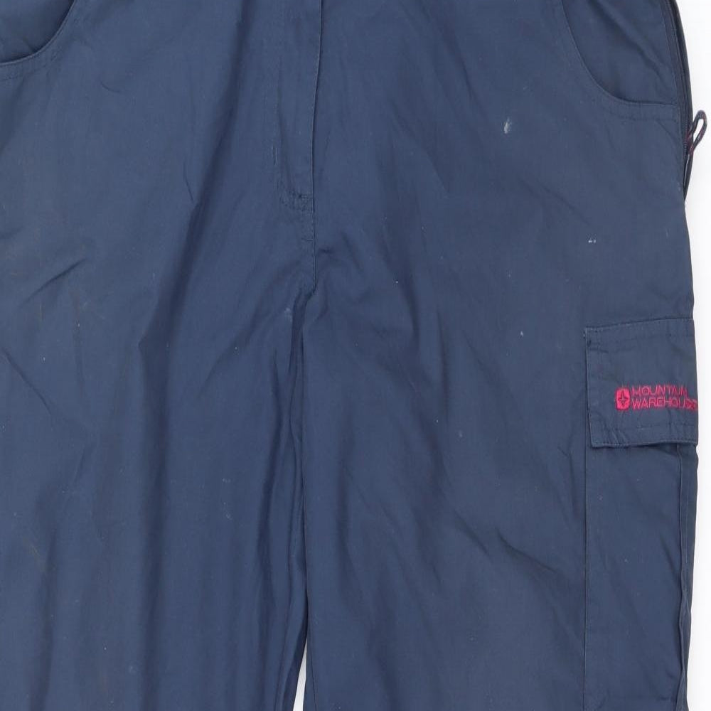 moutain warehouse Womens Blue   Rain Trousers Trousers Size 16 L30.5 in