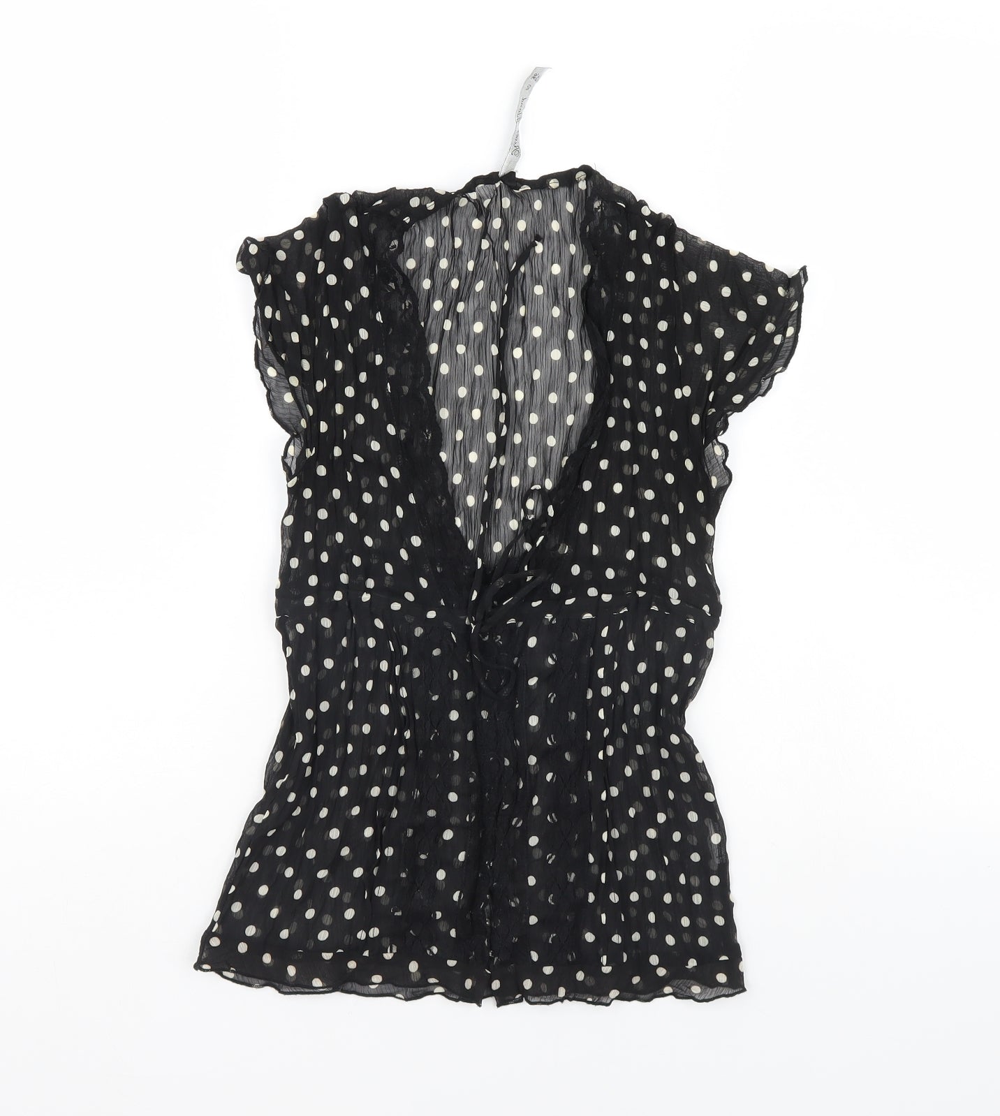 River Island Womens Black Polka Dot  Camisole Blouse Size 10