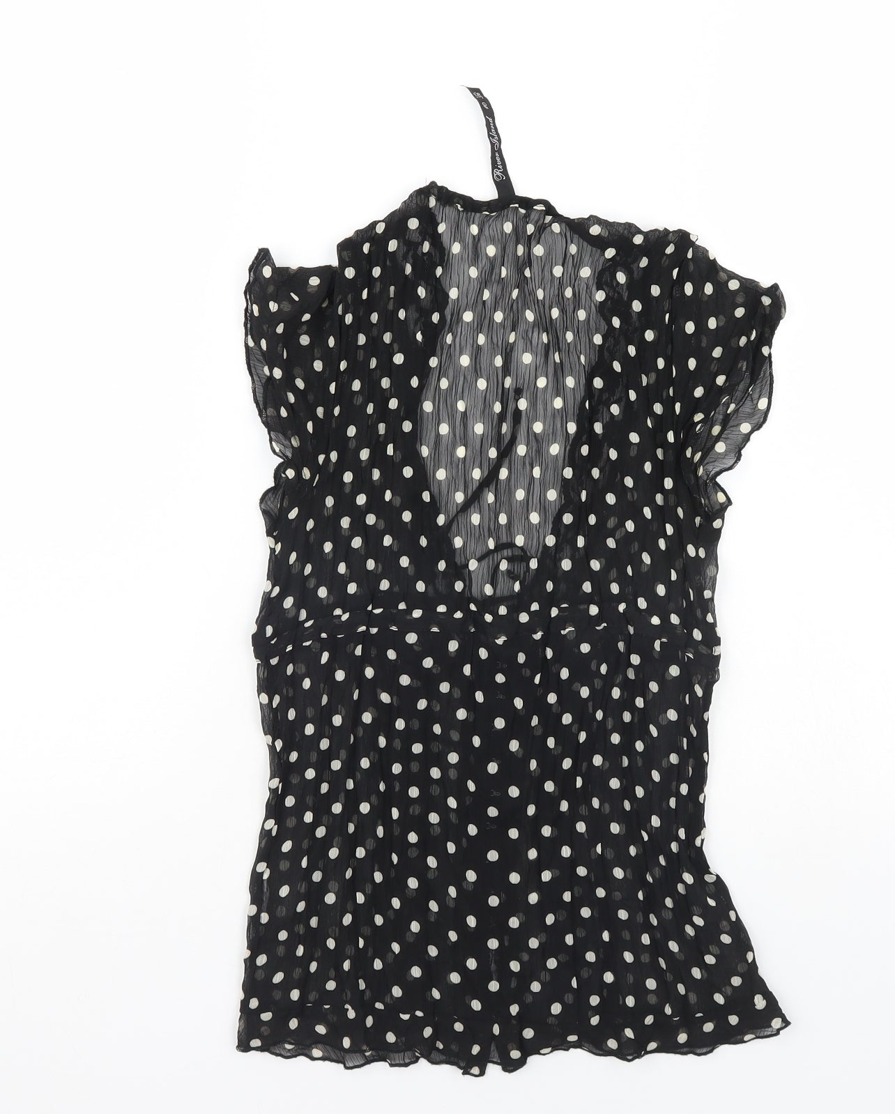 River Island Womens Black Polka Dot  Camisole Blouse Size 10