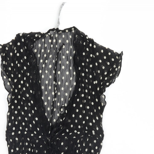 River Island Womens Black Polka Dot  Camisole Blouse Size 10