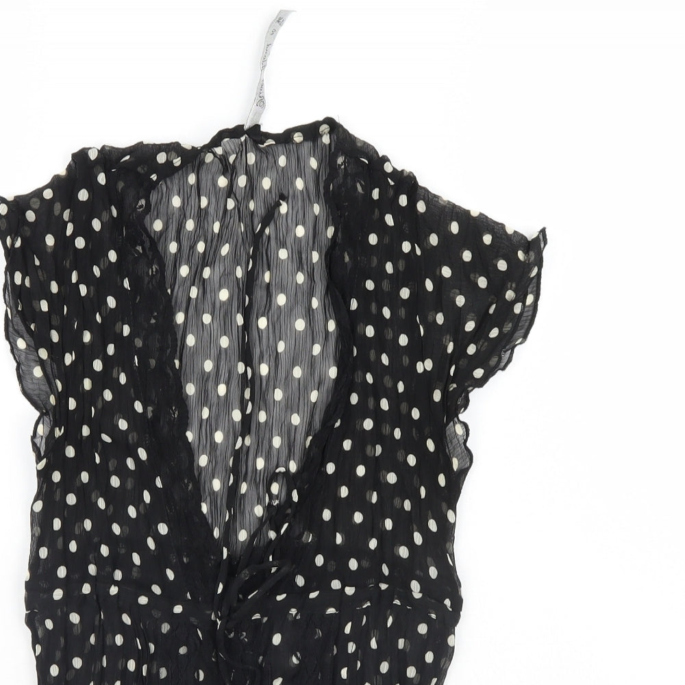 River Island Womens Black Polka Dot  Camisole Blouse Size 10