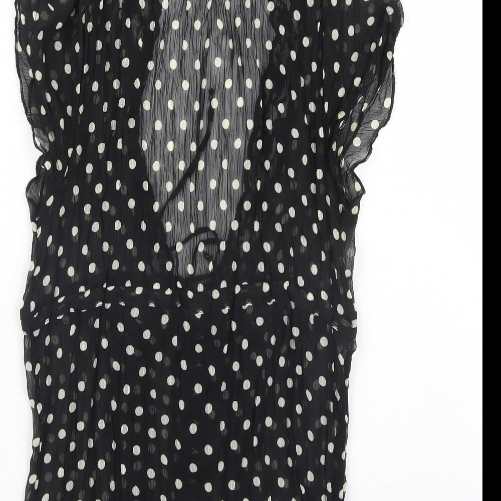River Island Womens Black Polka Dot  Camisole Blouse Size 10