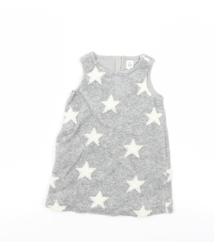 Gap Girls Grey T-Shirt Dress Size 3 Years - STARS