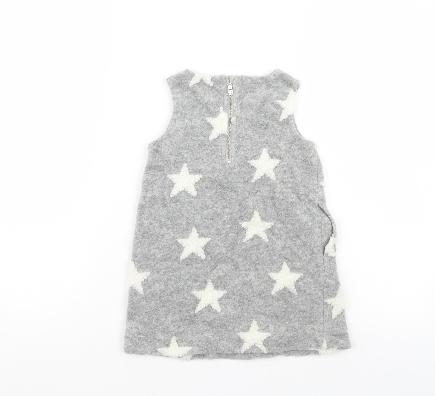Gap Girls Grey   T-Shirt Dress  Size 3 Years  - STARS