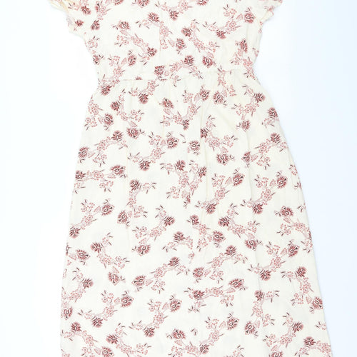beyond words  Womens White Floral  Maxi  Size L