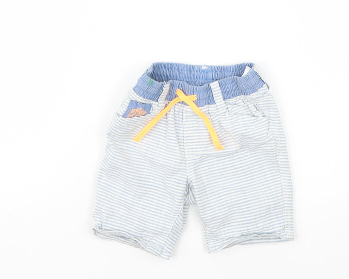 label of graded goods Blue Striped Track Pants Jeans Size 3-6 Months