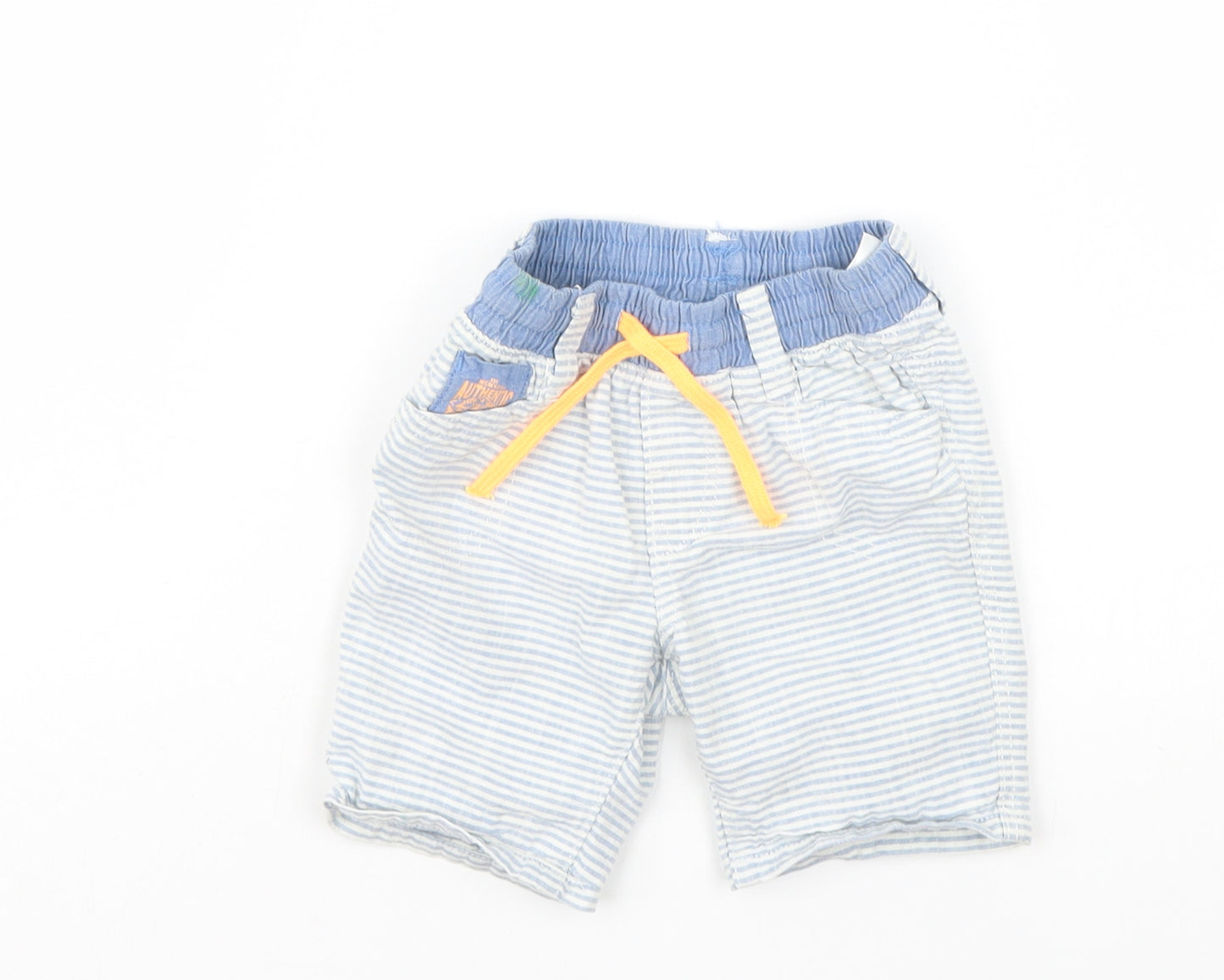 label of graded goods  Blue Striped  Track Pants Jeans Size 3-6 Months