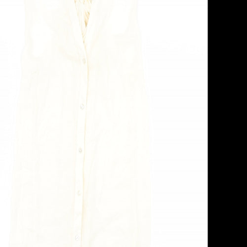 H&M Womens White   T-Shirt Dress  Size 10