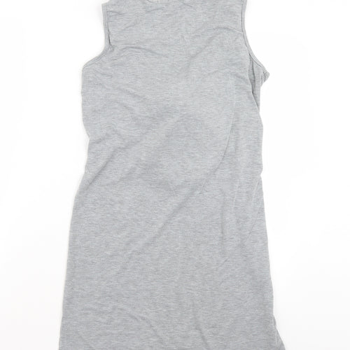 Boohoo Womens Grey   Basic Blouse Size 10