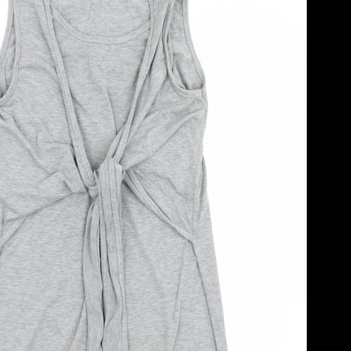 Boohoo Womens Grey   Basic Blouse Size 10