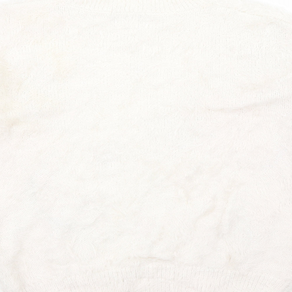 TU Womens White   Pullover Jumper Size 10  - Hearts and Bows