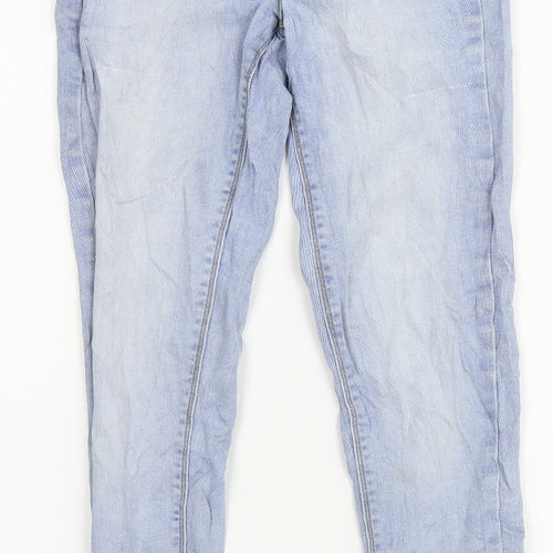 Denim Co. Womens Blue  Denim Straight Jeans Size 8 L27 in