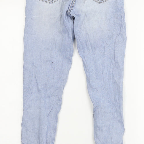 Denim Co. Womens Blue  Denim Straight Jeans Size 8 L27 in