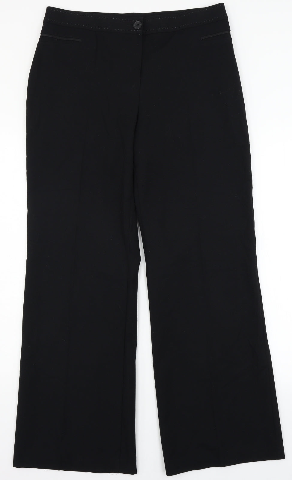 Marks & Spencer Womens Black   Dress Pants Trousers Size 14 L28 in