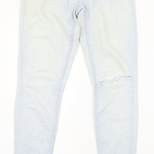 Preworn Womens Blue  Denim Skinny Jeans Size 8 L28 in