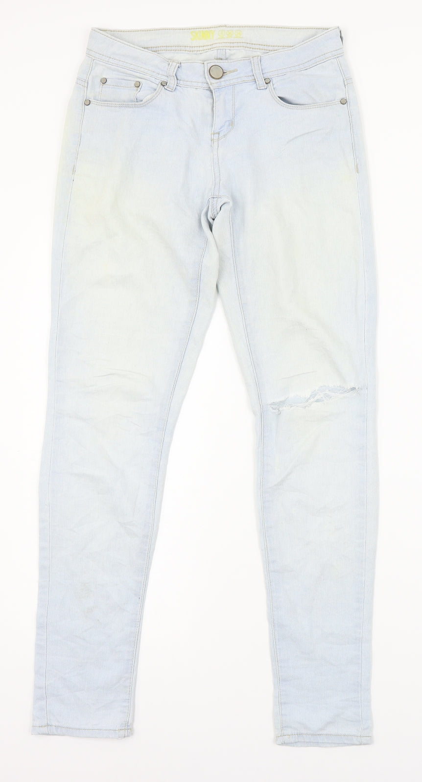 Preworn Womens Blue  Denim Skinny Jeans Size 8 L28 in