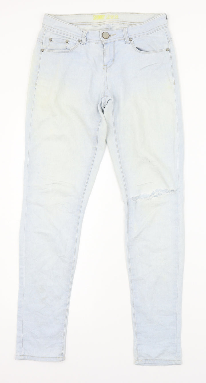 Preworn Womens Blue  Denim Skinny Jeans Size 8 L28 in