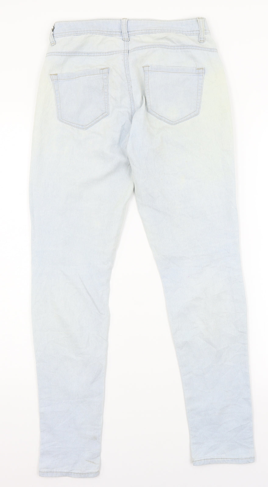 Preworn Womens Blue  Denim Skinny Jeans Size 8 L28 in